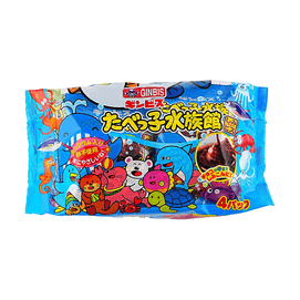 チョコレート風味の海の生き物型ビスケット 1.06oz*4パック【カルシウム強化】【卵不使用レシピ】【濃厚チョコレート風味】