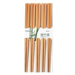 Bamboo Chopsticks Comfortable Grip Non-Slip 5 Pairs