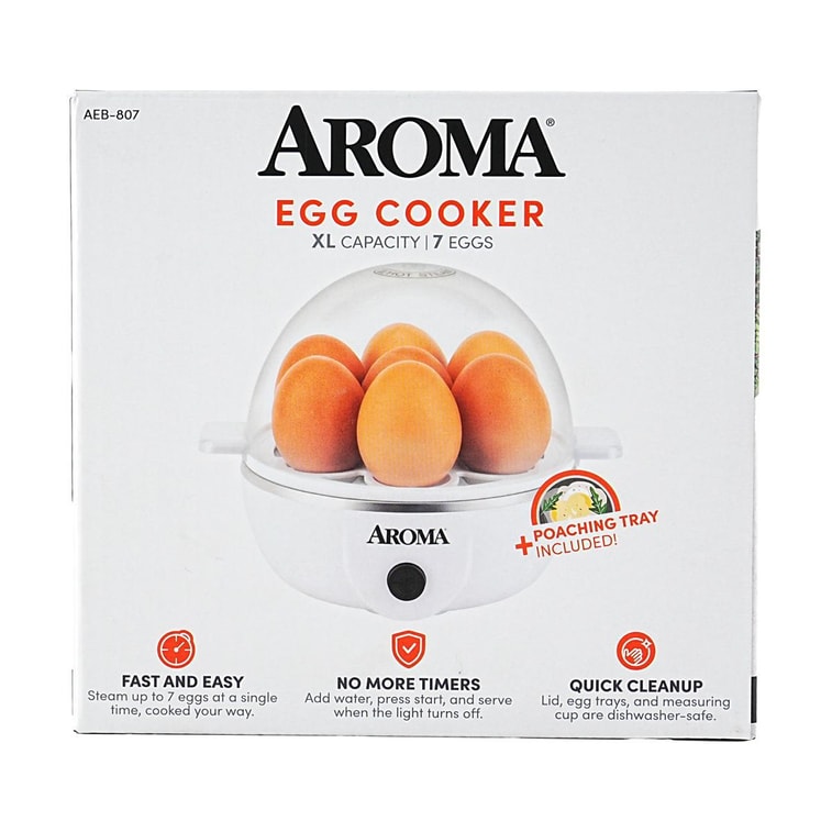 ミニ エッグ スチーマー 電動 エッグ ポーチャー 卵 7個 ホワイト AEB-807 3