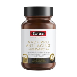 Plus NAD+ Pro Anti-Aging, 30 capsules - Vegan, Wrinkle & Sagging Appearance Reduction | Elasticity & Radiance