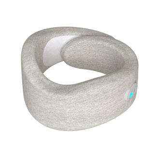 HEZHENG [세계 롤러스케이팅 챔피언 Guo Dan이 추천하는 브랜드] 앞으로 숙인 머리 자세를 교정하는 업그레이드된 분리형 및 세척 가능 목 지지 마사지기, 회색, 1개