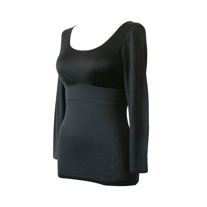 Fleep 8-piece sleeve cotton waistband underwire bra with bra pads dark blue LL