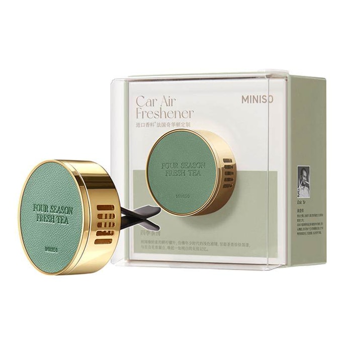 Car air vent fragrance with four-season tea scent, long-lasting fragrance, white tea flavor, 1 piece