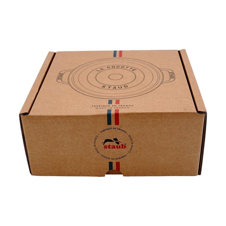 法国STAUB珐宝 圆形荷兰炖锅 搪瓷铸铁双耳珐琅锅 松露白 3.79L 9