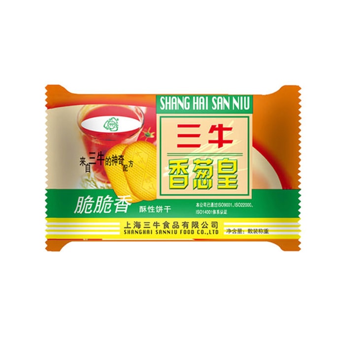 Three Bulls Scallion King Flavor Crispy Cookies, Flaky and Crispy Texture, 300g