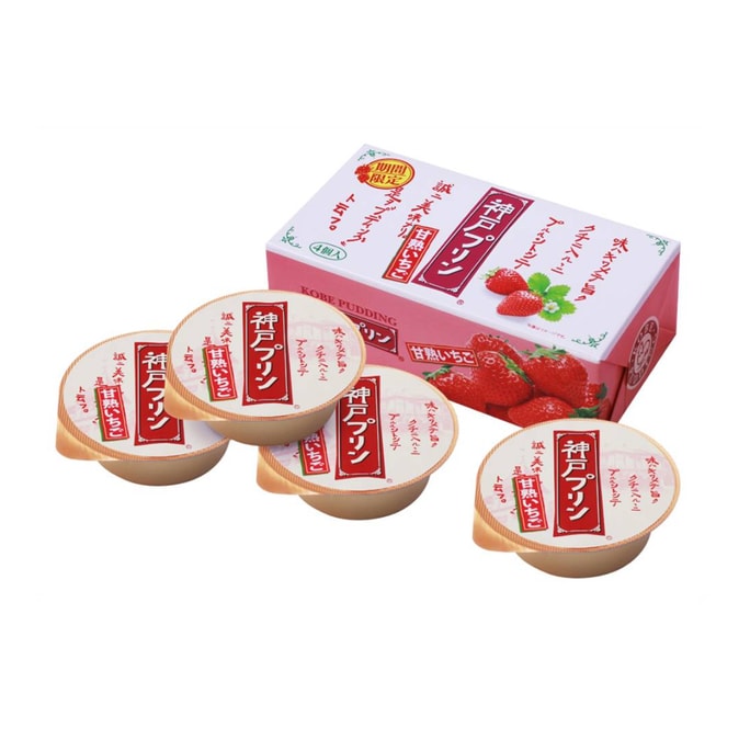 Kobe Limited Edition Strawberry Pudding 78g *4pcs