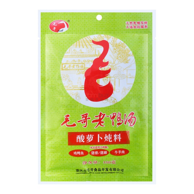 商品詳情 - 毛哥 酸蘿卜老鴨湯燉料 重慶特色 350g - image  0