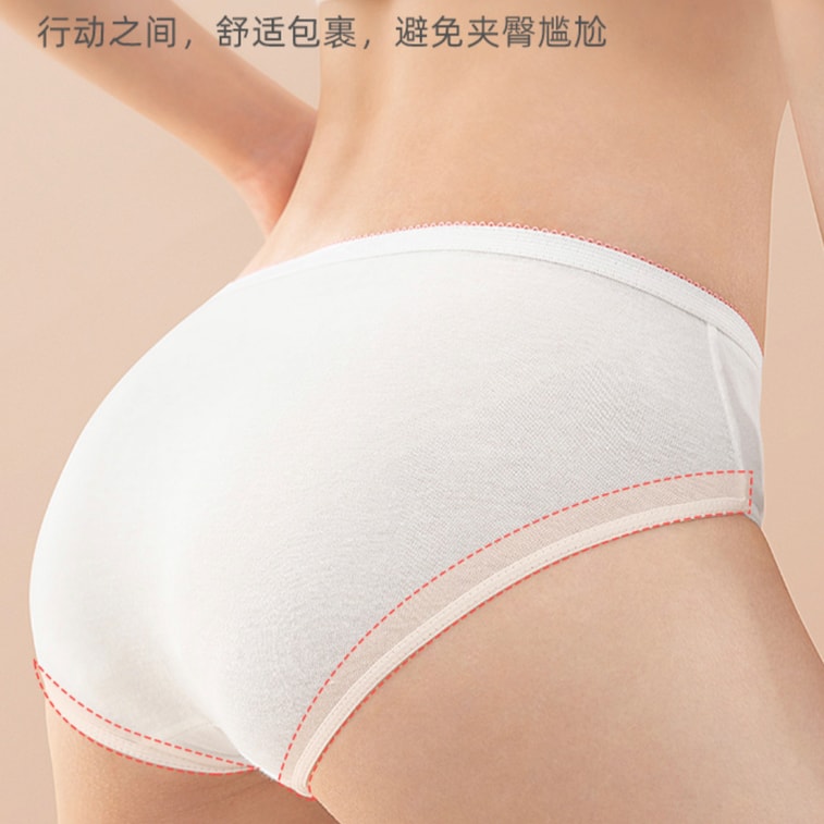 十月结晶 会呼吸的棉 XL女士加厚全棉一次性内裤 灭菌版 特殊生理时期 出差必备 阴道抑菌 纯棉产后用品 5条装 适合 130斤 143磅以下的女生 XL 「加厚款可重复使用」 6