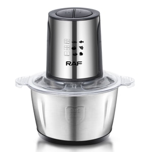 RAF 전기 고기 분쇄기, 스테인리스 스틸, 마늘 및 고기 블렌더, 2L, 110V