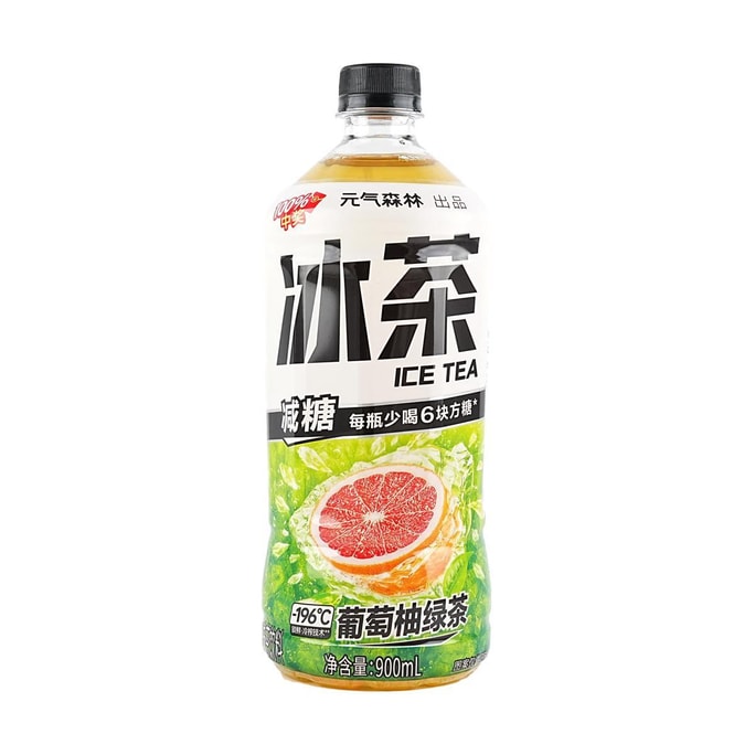 元氣森林 減糖冰茶 葡萄柚綠茶 900ml