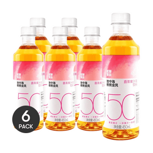 Peach Oolong Tea - 50% Juice, 15.21fl oz *6【6 Packs】