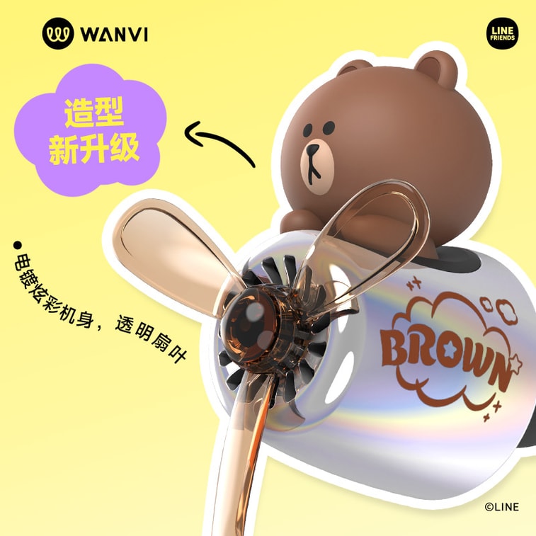 Small aircraft car aromatherapy car perfume air conditioning vents Colorful version of Choco Bear 3