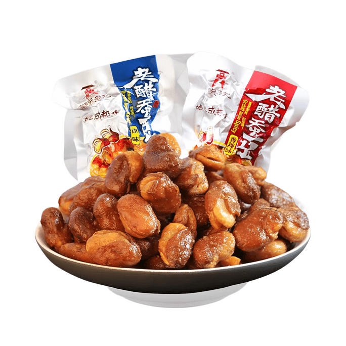 Centennial Wu Fu Ji Old Vinegar Broad Bean [Original flavor+spicy mixed set 458g * 1] Sweet and Sour Crispy Sichuan Specialty Snack Casual Stir fried Snack Orchid Bean Packaging