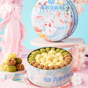 AKOKO 小花黄油曲奇礼盒 经典三拼 原味+咖啡+抹茶味 230g【酥软绵密 超网红伴手礼】【新鲜短保0添加】