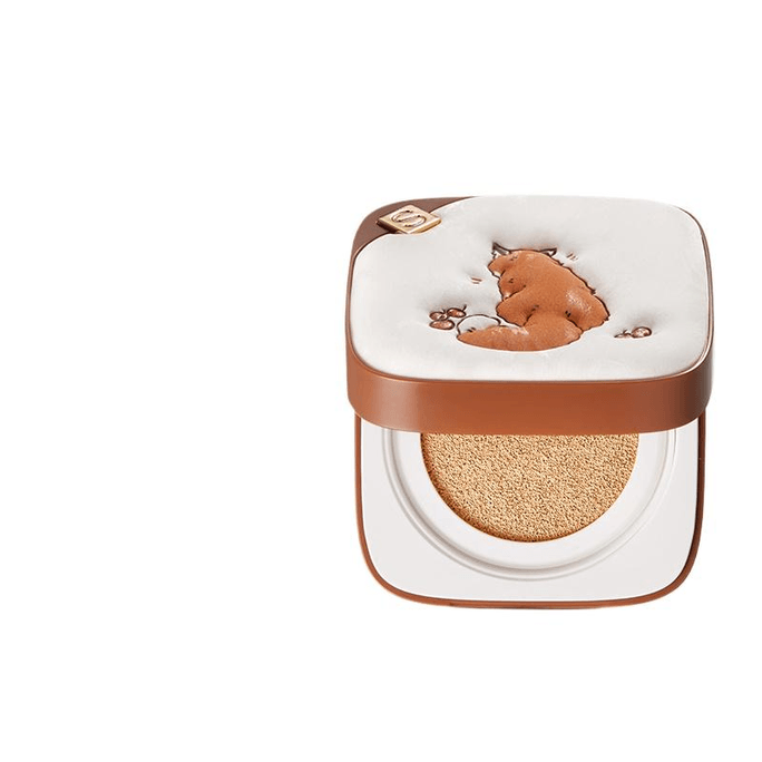 Air Cushion Little Fox Foundation Concealer Regular Set + Replacement Set N01 Ivory Color 24g*1 Box