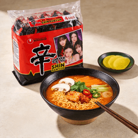 Premium Shin Original Ramyun Noodle Soup -Korean Style Gourmet Spicy Flavor Ramen Instant Noodles,16.9oz【aespa Limited】