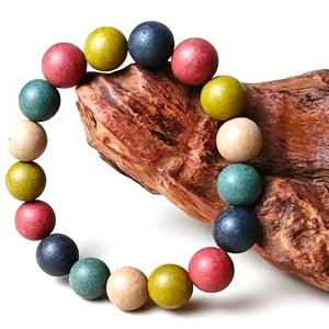 Five-Element Harmony Incense Beads【12mm 17 Beads Single Circle Bracelet】for Sleep & Calmness Traditional Chinese Medicine Bracelet Medicinal Fragrance