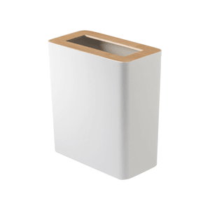 Trash Can - Rectangle - Steel + Wood Ash 1 piece