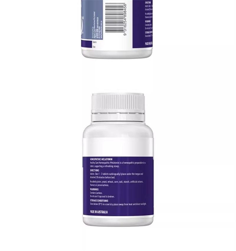 【中国直邮】 澳大利亚 Healthy Care 澳洲进口褪黑素含片助力睡眠sleep well 90粒/瓶