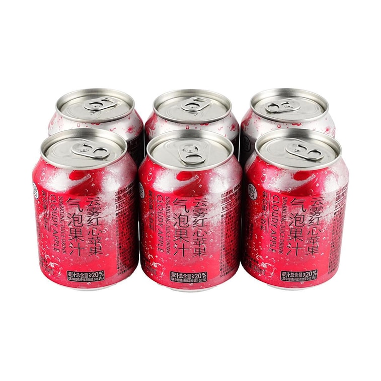 Cloud Mist Red-Fleshed Apple Sparkling Fruit Juice Drink,8.45 fl oz* 6 pack 12