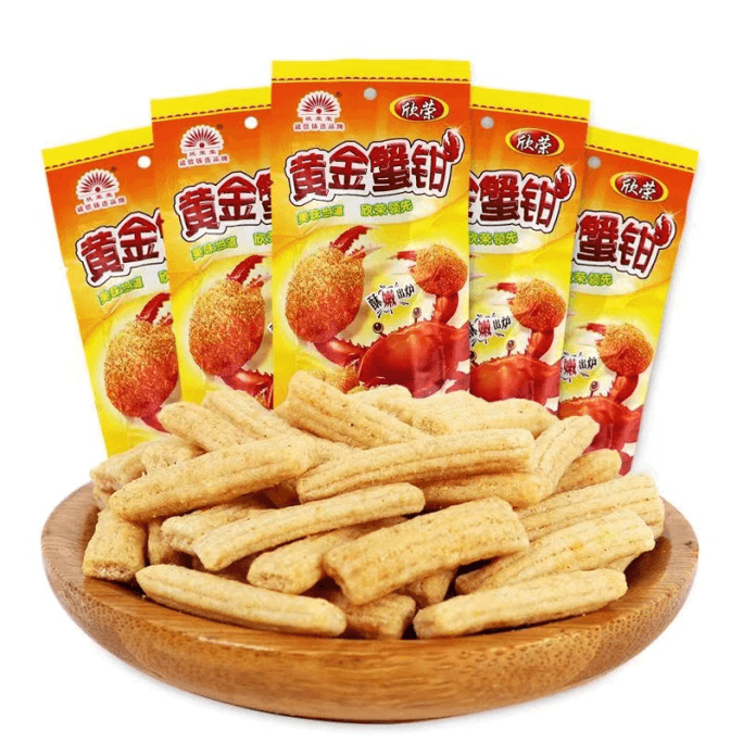 中国 直邮   欣荣荣黄金蟹钳8090后怀旧小时候零食小吃童年休闲食品儿时经典  黄金蟹钳 20g*5包
