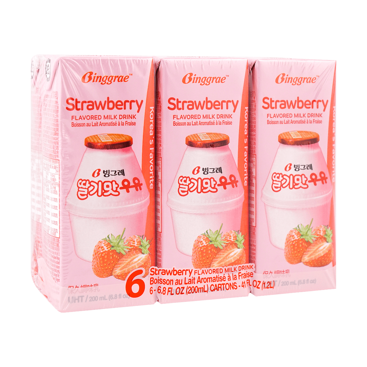 Strawberry Flavored Milk Drink 6packs 1200ml Posts