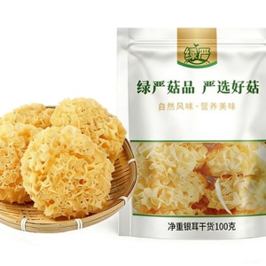 [중국 직배송] 그린옌(푸젠성 구톈산) 대형 꽃목이버섯, 건조 제품, 100g 봉지, 흑목이버섯, 찹쌀버섯, 콜라겐 풍부, 버섯탕, 미용 및 영양 공급, 화장 없이도 아름다운 모습 유지