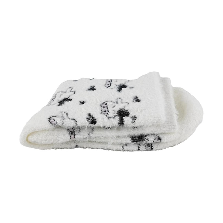 毛絨絨襪子 仿貂毛襪子 乳牛 5