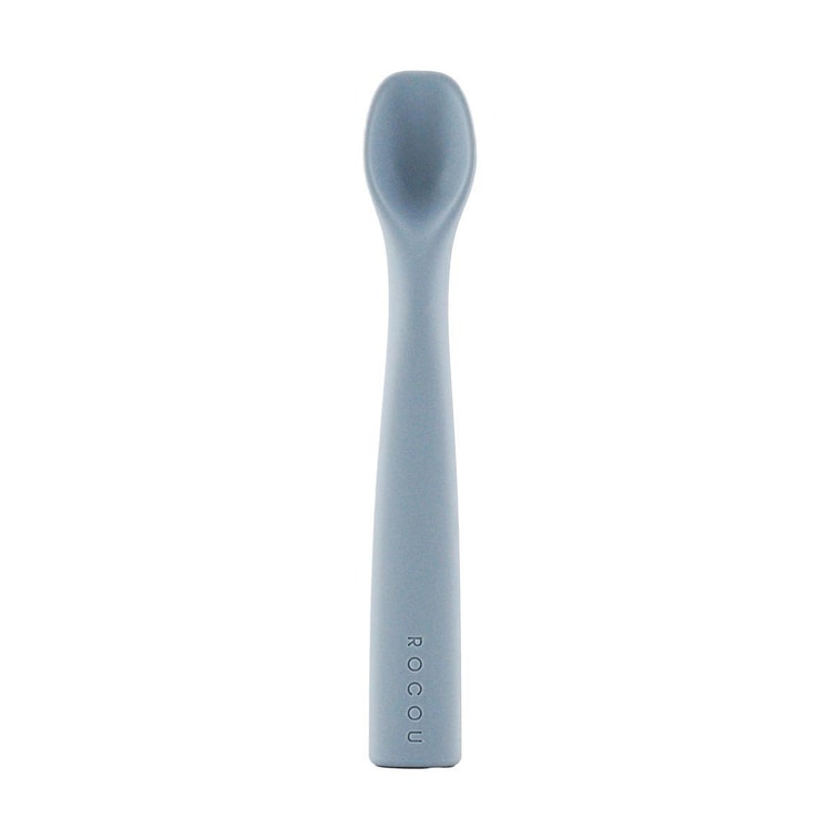 Silicone Baby Spoon Feeding Spoon Vanilla Blue 3