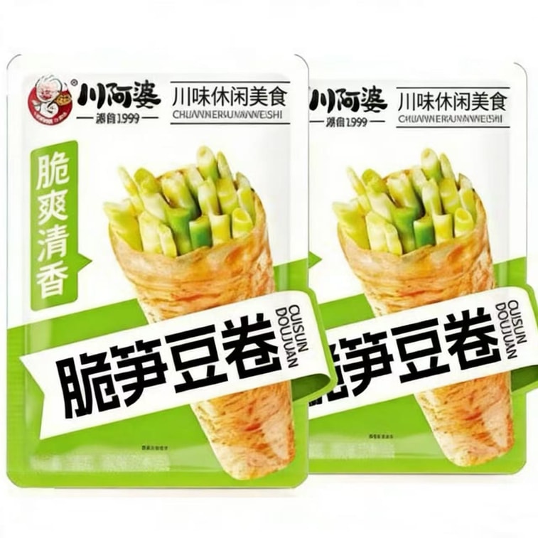 チュアンおばあちゃんのクリスピータケノコと豆腐のロール [まとめ買い 118g×2袋、合計216g、小袋12個入り] そのまま食べられるので、テレビを見ながらのおやつに最適 [低カロリー、低脂肪] 1999年創業 [新鮮な豆乳の香りが漂います] 3