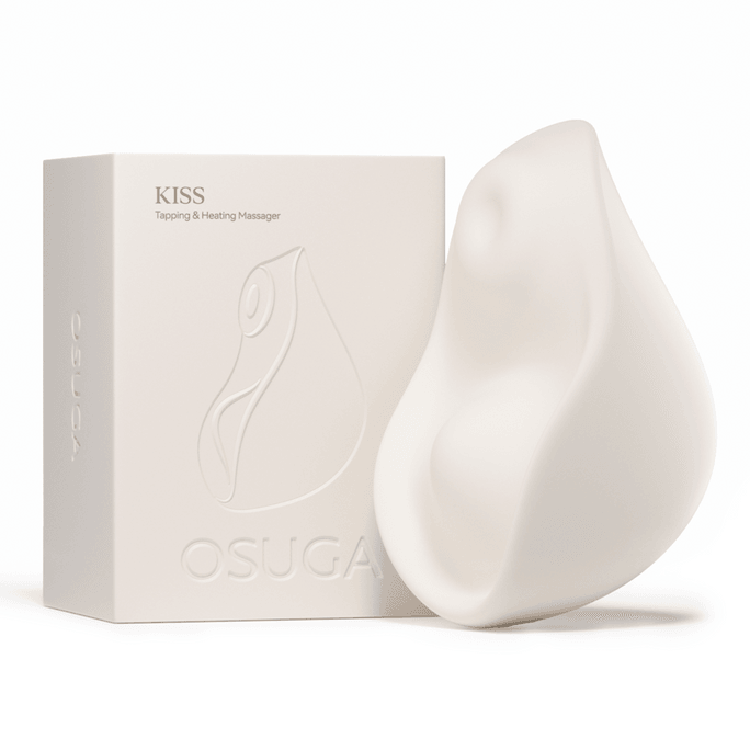 大人糖™ KISS涎 雙重壓顫拍打加熱情趣玩具自慰神器女性成人跳蛋用品體外女孩高端玩具 暖絨白