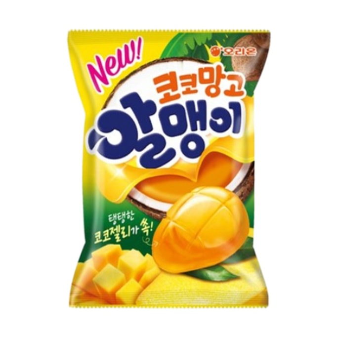 【한국 직배송】 한국 오리온 코코넛 망고 과육 소프트 캔디 파티팩 7.6 oz (1.3 oz x 6팩)