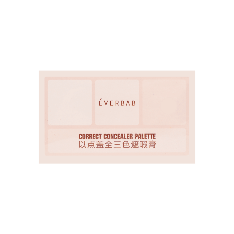 EVERBAB艾蓓拉 以點蓋全三色遮瑕膏 滋潤持久膏狀 遮蓋斑點黑眼圈 4.5g 配遮瑕刷 3