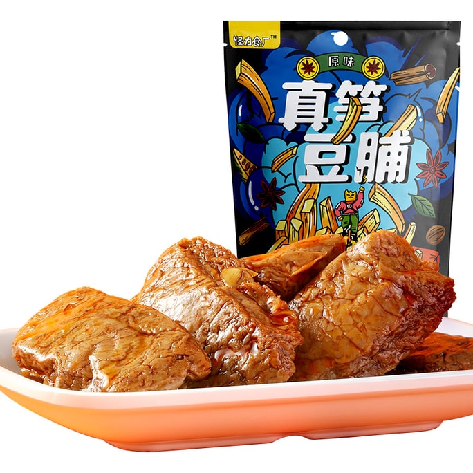 【断货王】怪力食厂真笋豆脯原味 夹笋豆干休闲零食办公室开袋即食小吃 90g袋