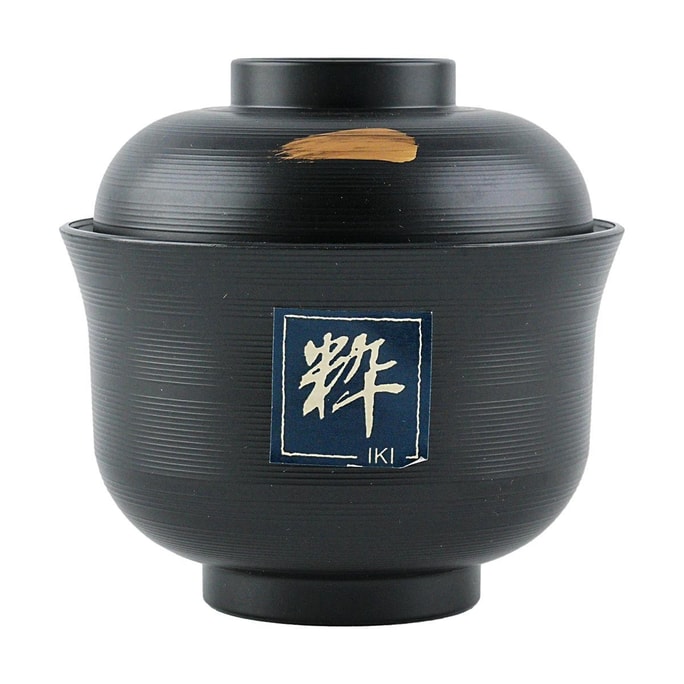 日式有蓋湯碗 口味增湯碗 黑色 9.52*6.35cm