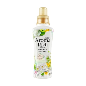 日本LION狮王 Soflan Aroma Rich 衣物香水柔顺剂 防静电抗皱除菌花香留香持久 #Ellie 天然花束芳香 480ml