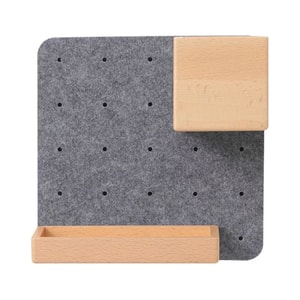 Wall felt hole plate shelf gray small