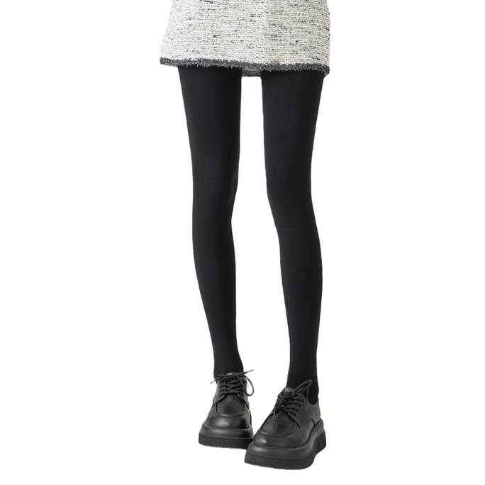 【中国直邮】 宝娜斯 光腿神器连裤袜 裸感天鹅绒外穿打底裤裤袜 黑色480D 2双