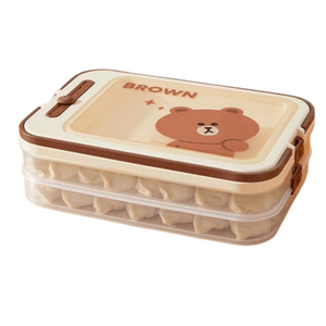 Dumpling storage box food-grade preservation box multi-layered two layers and one lid 1 piece