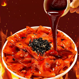 Broad Noodles Sesame Paste Spicy Turkey Flavor, 16.93 Oz