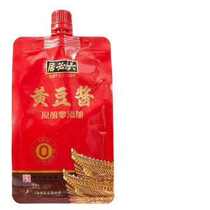 【中国直邮】六必居晒制熟酱家用甜酱大酱老北京烤鸭炸酱面黄豆酱450g*1袋