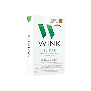  SLIDER Natural Lubricated Formula Thin Latex Condoms, 0.04mm, 10pcs