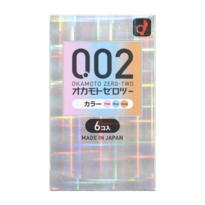 일본 오카모토 오카모토 002 콘돔 컬러풀 3가지 색상 6개입