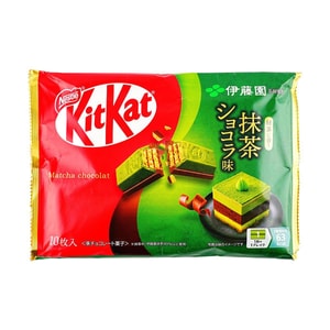 日本NESTLE雀巢x伊藤園 KITKAT奇巧 巧克力威化棒 抹茶可可口味 10枚