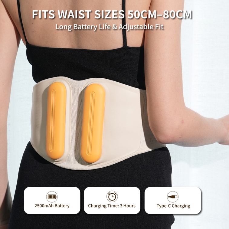 Waist Massager Y2 Warming Belt Waist and Back Heat Popular Gift Choice Beige 7