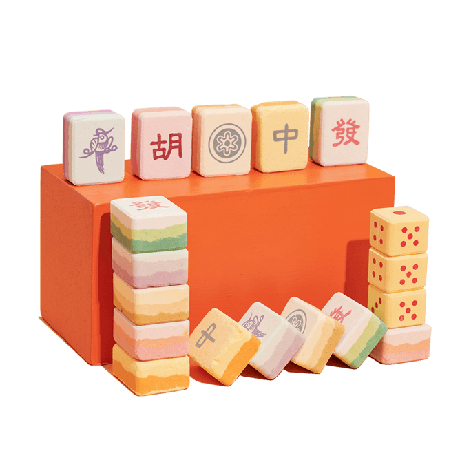 Mahjong Foot Bath Bombs 12pcs with Gift Portable Foldable Bucket