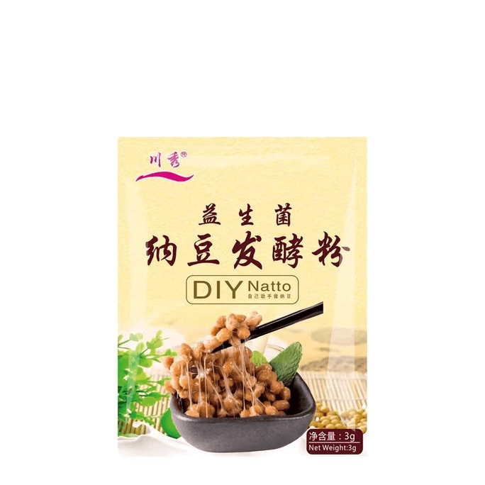 【中國直郵】 川秀 納豆發酵菌粉家用菌種自製發酵劑做納豆酸奶專用發酵機粉10小包3g*1袋