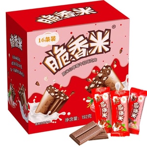 Strawberry-flavored Chocolate 192g(16 pieces) [Crispy Rice grains, Rich cocoa, Sweet and Sour Strawberries