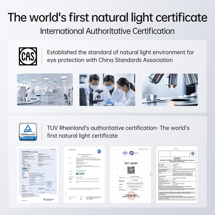 月影 LH1 全光谱护眼大路灯4000K 自然光适合阅读9000LM LED 可调光立式落地灯适用于客厅、家庭办公室、会议室 4