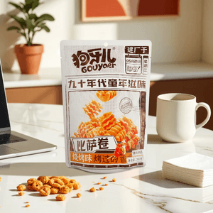 【童年回忆杀】狗牙儿 比萨卷披萨卷 香脆锅巴 烧烤味 188g